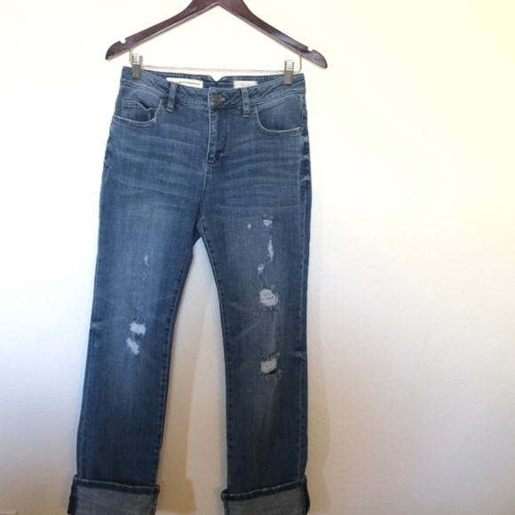 Anthropologie Pilcro Buckle Distressed Boyfriend Jean - Picture 4 of 8